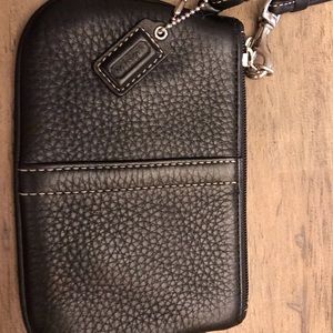 Coach Pebbled Wristlet